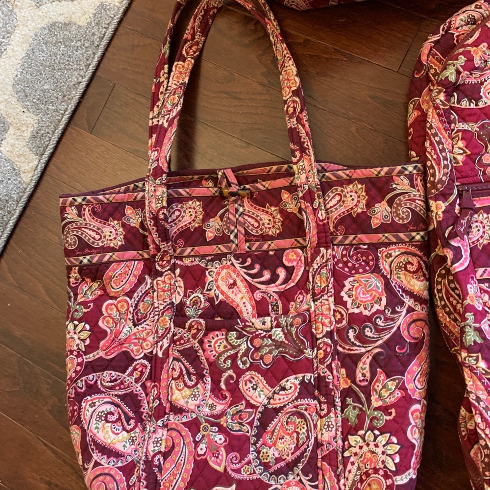 Vera Bradley Piccadilly Plum travel bundle: 3 bags - Picture 3 of 6